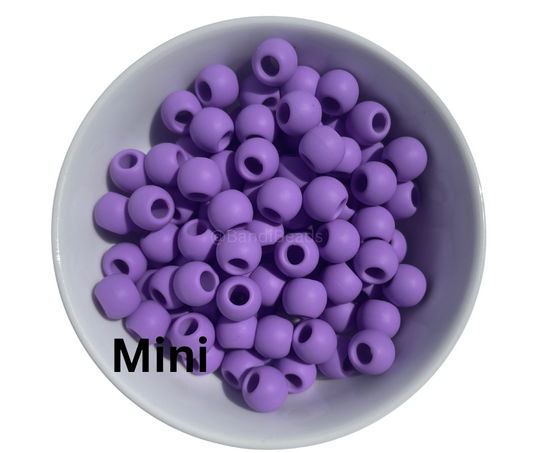 Mini Medium Purple Soft Hair Beads - Silicone Rubber Hair Beads for Braids