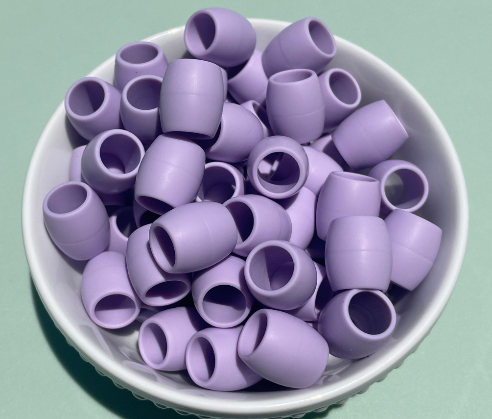 Soft Hair Beads - Rubber Hair Beads in color Lilac Purple  -Braids, Locs, Dreads