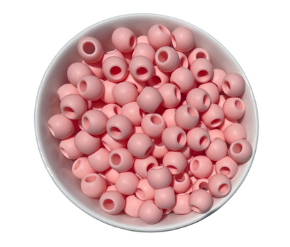 Mini Quartz Pink Soft Hair Beads - Silicone Rubber Hair Beads for Braids